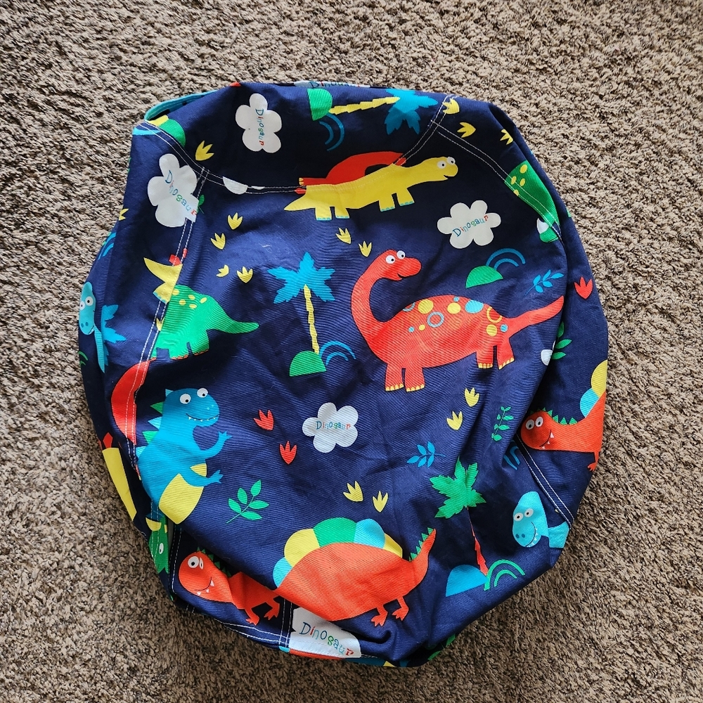 Dinosaur Bean Bag Stuffed Animal Storage